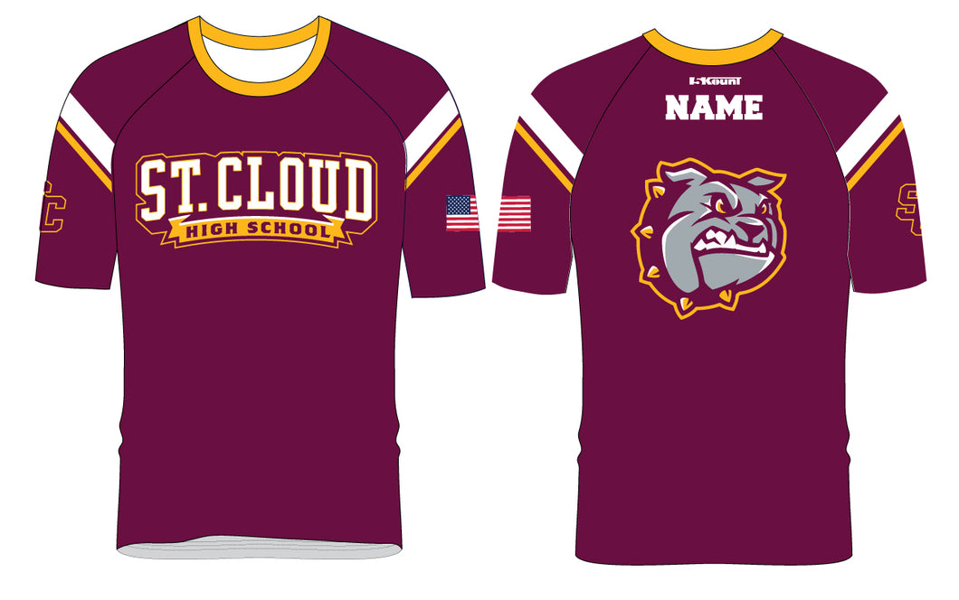 St. Cloud HS Wrestling Sublimated Fight Shirt - Maroon - 5KounT