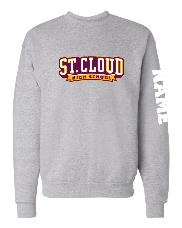 St. Cloud HS Wrestling Crewneck Sweatshirt - Black - 5KounT