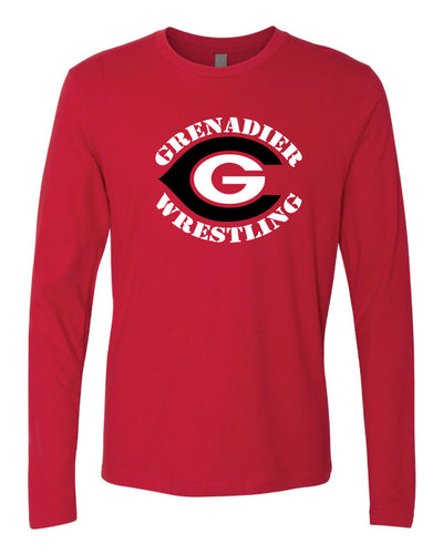 Colonial High School Wrestling Long Sleeve Cotton Crew - Red - 5KounT