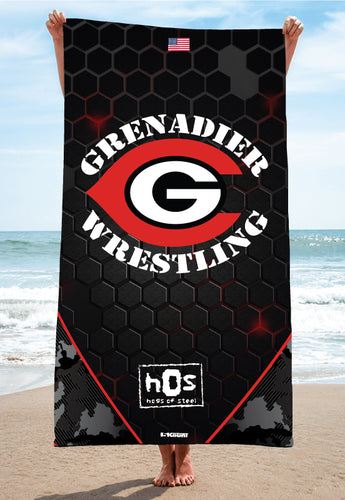Colonial High School Wrestling Sublimated Beach Towel - 5KounT2018