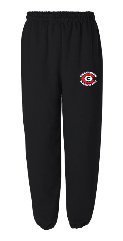 Colonial High School Wrestling Cotton Sweatpants - Black - 5KounT