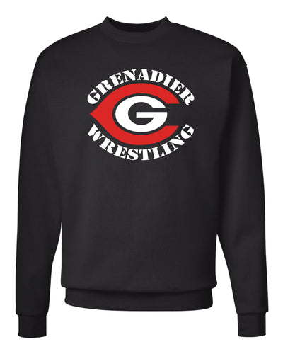 Colonial High School Wrestling Crewneck Sweatshirt - Black - 5KounT