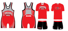 Cordoba Trained Wrestling Package Red singlet, Shirt and Board Shorts - 5KounT