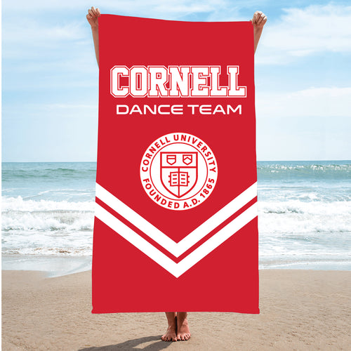 Cornell Dance Sublimated Beach Towel - Red - 5KounT2018