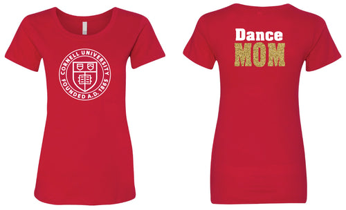 Cornell Dance MOM Glitter Tee - Red - 5KounT