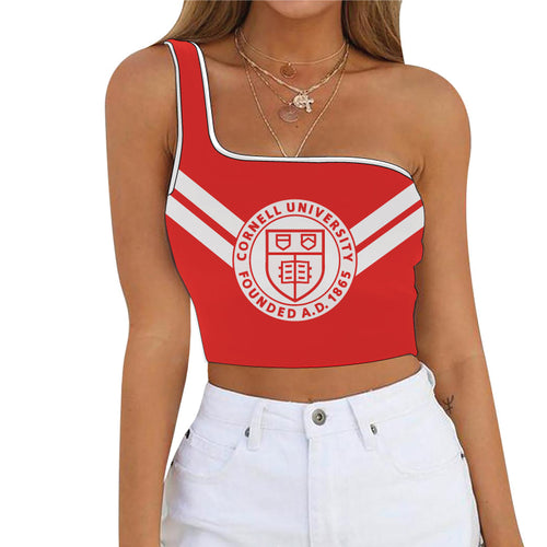 Cornell Dance Sublimated One Strap Crop Top - Red - 5KounT2018