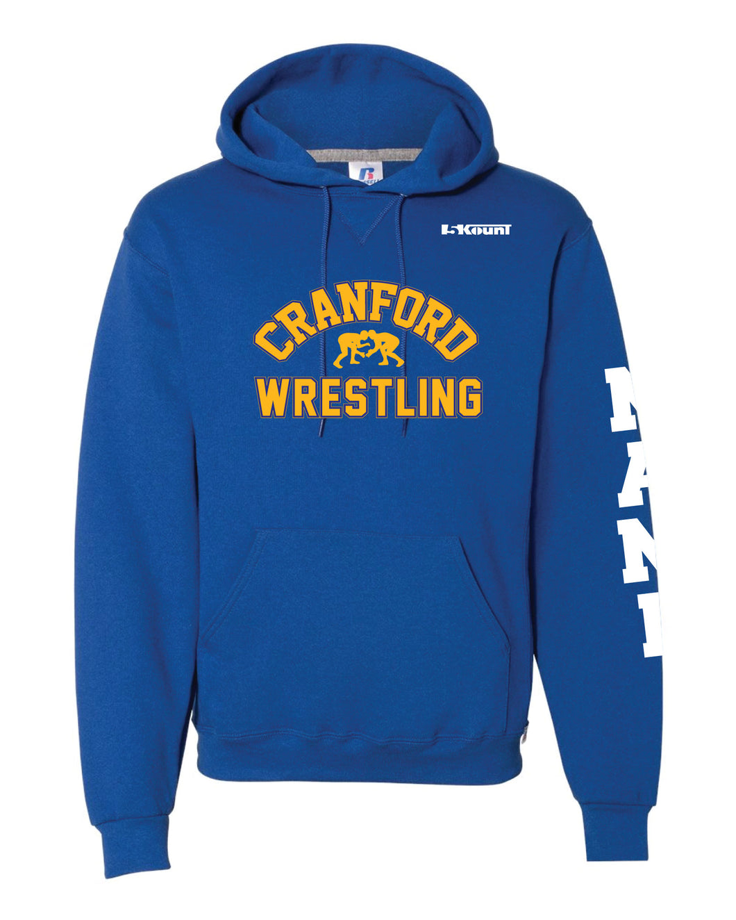 Cranford Wrestling Russell Athletic Cotton Hoodie - Royal
