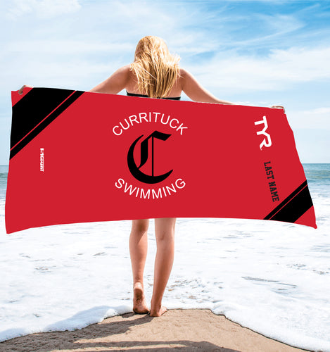 Currituck Swimming Sublimated Beach Towel - 5KounT2018