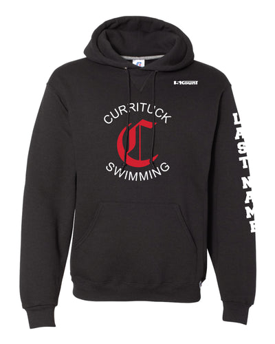 Currituck Swimming Russell Athletic Cotton Hoodie - Black - 5KounT2018