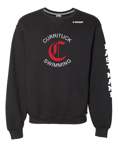 Currituck Swimming Russell Athletic Cotton Crewneck Sweatshirt - Black - 5KounT2018