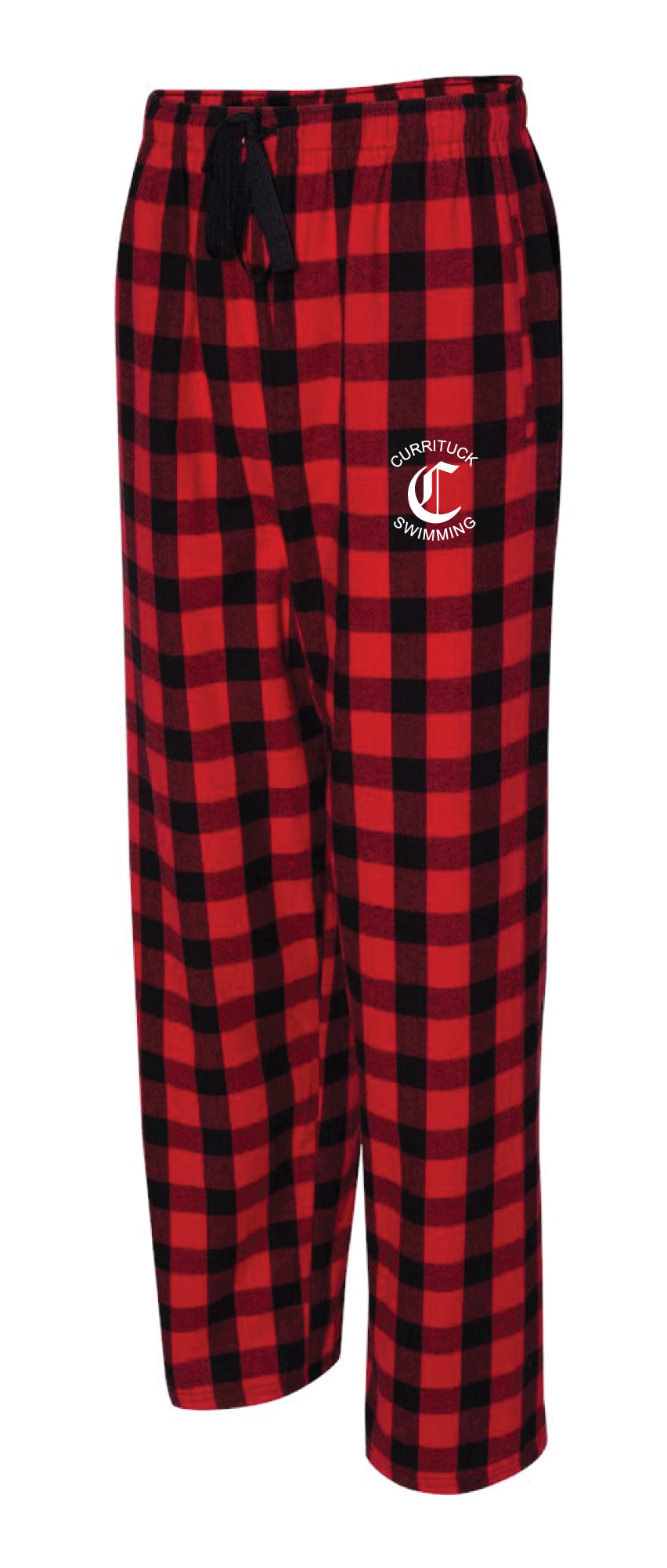Currituck Swimming Flannel Pajama Pants -Red/Black