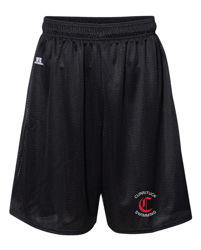 Currituck Swimming Russell Athletic  Tech Shorts - Black - 5KounT2018