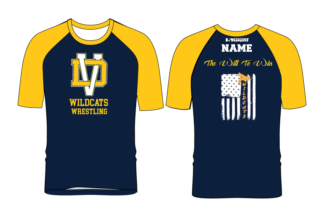 Del Val Wildcats Wrestling Sublimated Fight Shirt - 5KounT