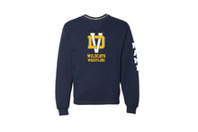 Del Val Wildcats Wrestling Russell Athletic Cotton Crewneck Sweatshirt - Navy - 5KounT