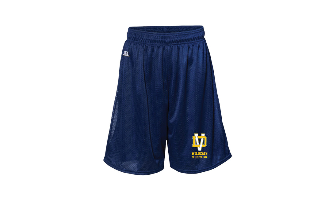 Del Val Wildcats Wrestling Russell Athletic Tech Shorts - Navy - 5KounT
