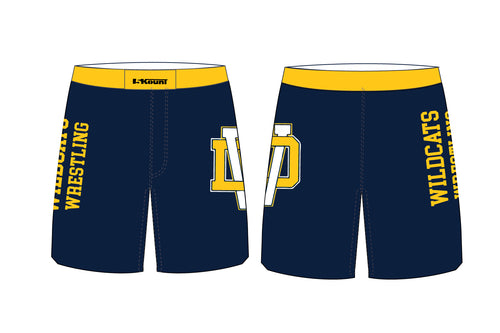 Del Val Wildcats Wrestling Sublimated Fight Shorts - 5KounT