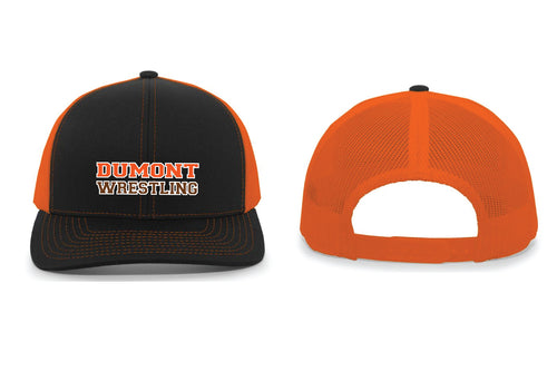 Dumont Mesh Trucker Snapback Hat - Black and Orange