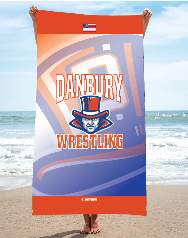 Danbury Wrestling Sublimated Beach Towel - 5KounT2018