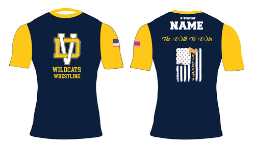 Del Val Wildcats Wrestling Sublimated Compression Shirt - 5KounT