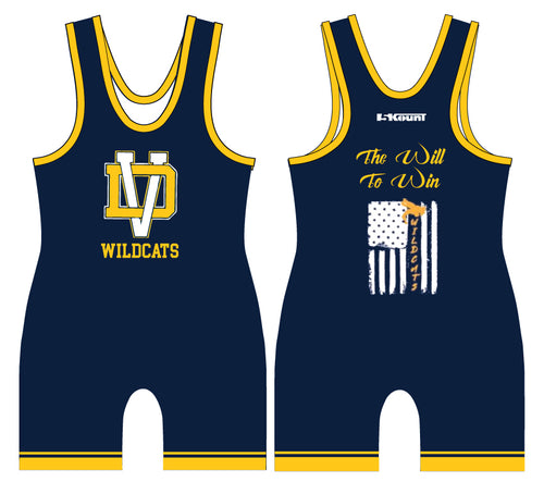 Del Val Wildcats Wrestling Sublimated Singlet - 5KounT