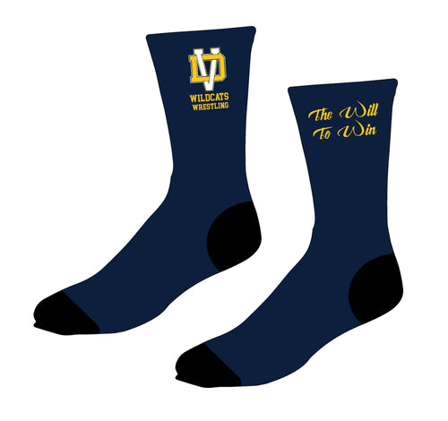 Del Val Wildcats Wrestling Sublimated Socks - 5KounT