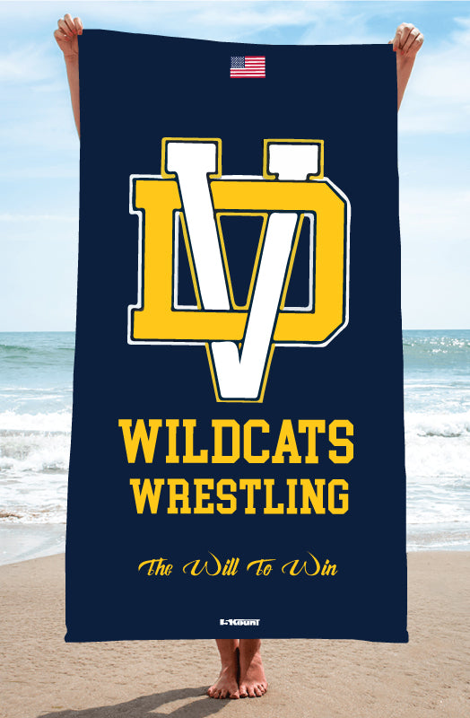 Del Val Wildcats Wrestling Beach Towel - 5KounT2018