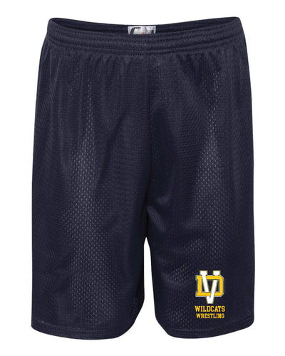 Del Val Wildcats Wrestling Tech Shorts - Navy - 5KounT