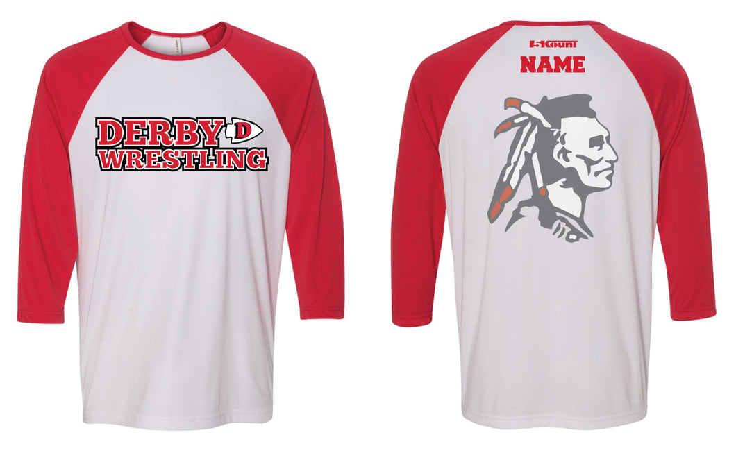 Derby HS Baseball Shirt - Red/White - 5KounT