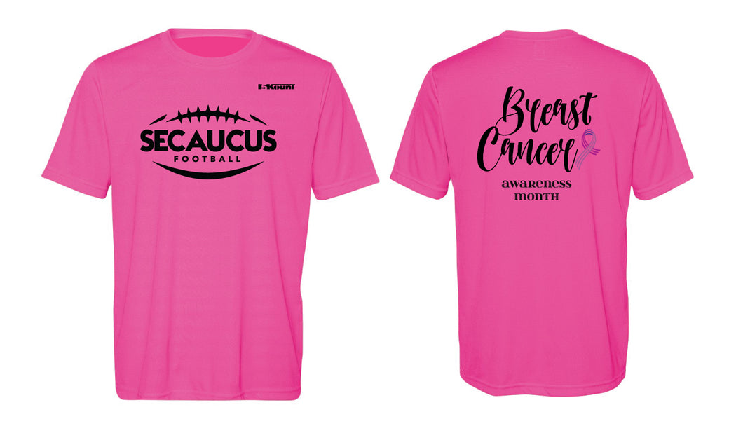 Secaucus Football DryFit Performance Tee Cancer Awarness Month -  Sport Charity Pink - 5KounT2018