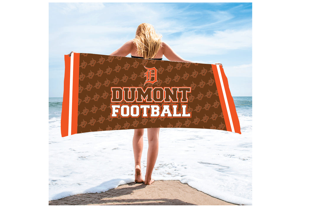 Dumont Youth Football Sublimated Beach Towel