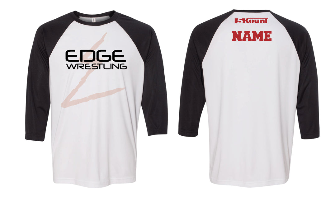 Edge Wrestling Baseball Shirt - Black/White - 5KounT