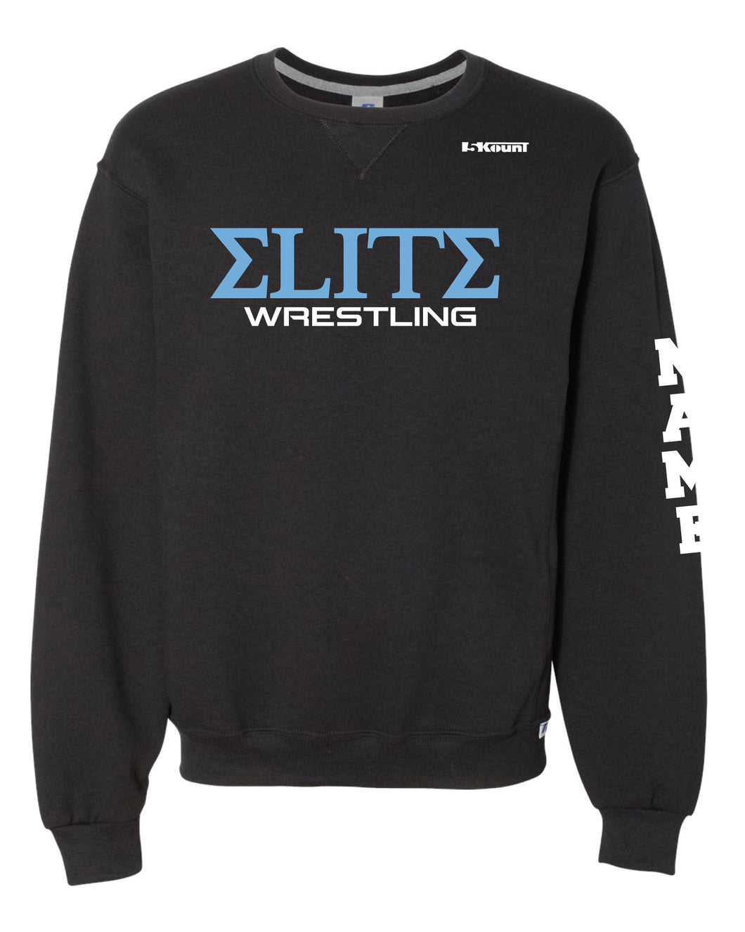 Elite Wrestling Russell Athletic Cotton Crewneck Sweatshirt - Black - 5KounT2018