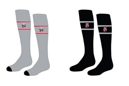 Elmwood Park Bombers Football Sublimated Socks - Grey/Black