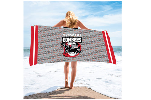 Elmwood Park Bombers Football Sublimated Beach Towel