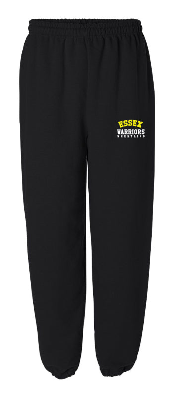Essex Wrestling Cotton Sweatpants -Black - 5KounT