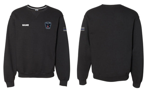 Fair Lawn Police Russell Athletic Cotton Crewneck Sweatshirt - Black - 5KounT2018