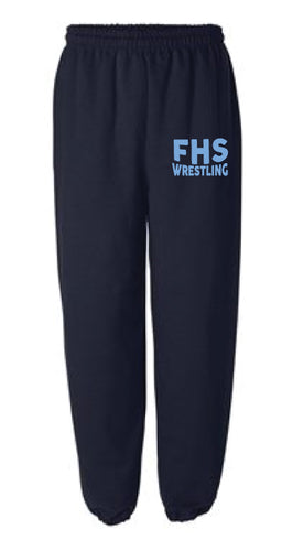 Franklin HS Wrestling Cotton Sweatpants - Navy - 5KounT