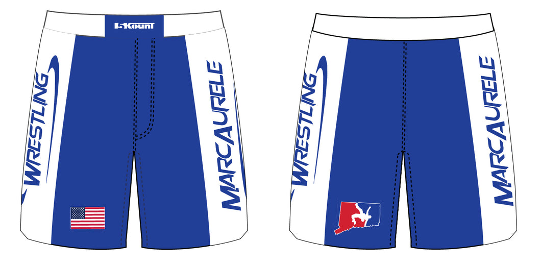 MarcAurele Sublimated Fight Shorts - Solid Royal - 5KounT2018