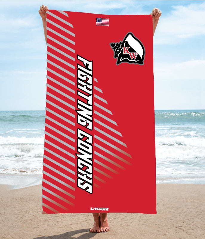 Key West Fighting Conchs Wrestling Sublimated Beach Towel - 5KounT2018