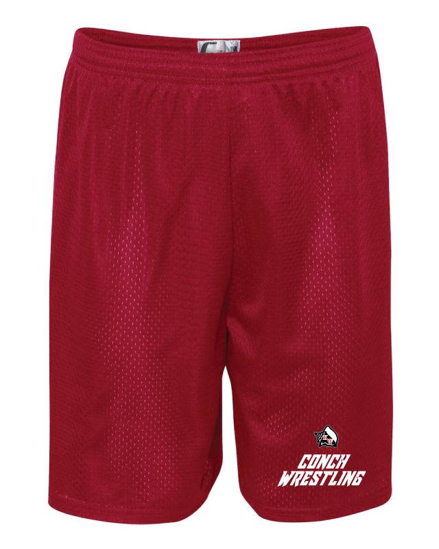 Key West Fighting Conchs Wrestling Tech Shorts - Red - 5KounT