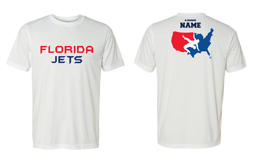 Florida Jets Wrestling DryFit Performance Tee - Navy/White - 5KounT