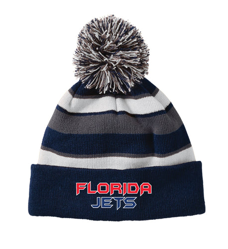 Florida Jets Wrestling Pom Beanie - Navy - 5KounT