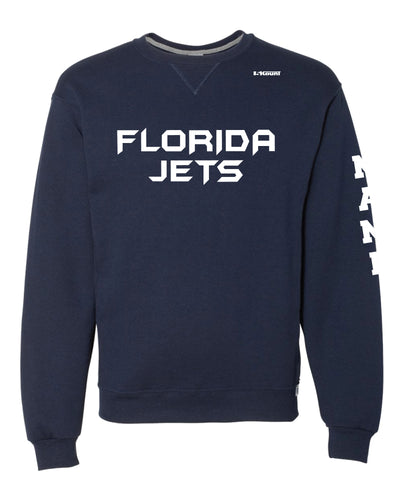 Florida Jets Wrestling Russell Athletic Cotton Crewneck Sweatshirt- Navy - 5KounT2018