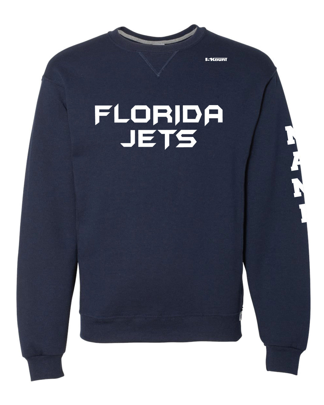 Florida Jets Wrestling Russell Athletic Cotton Crewneck Sweatshirt- Navy - 5KounT2018