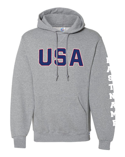 USA Freestyle Wrestling Russell Cotton Hoodie - Oxford - 5KounT2018