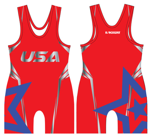 Freestyle Sublimated Singlet- Star/Red - 5KounT2018