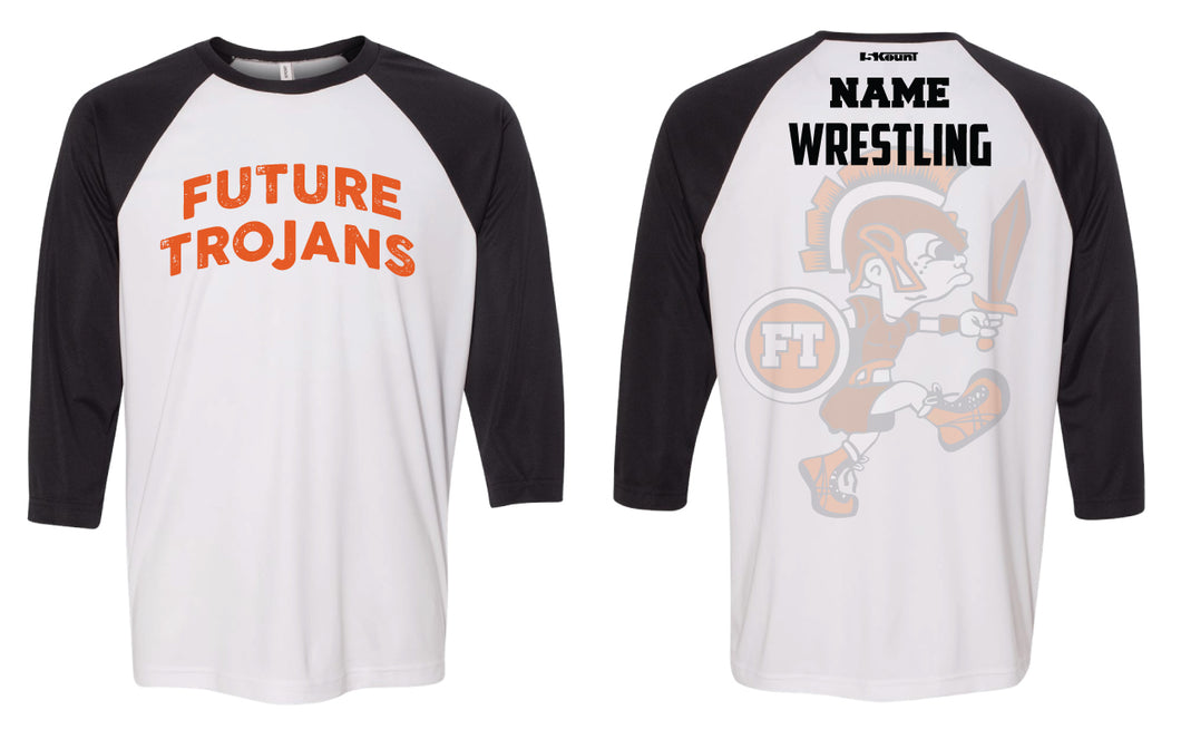 Future Trojans Wrestling Baseball Shirt - Black/White - 5KounT