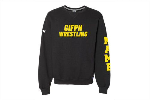 Gifph Wrestling Russell Athletic Cotton Crewneck Sweatshirt - Black