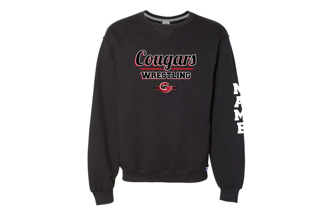 Goetz Cougars Wrestling Cotton Crewneck Sweatshirt - black