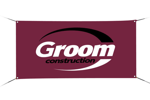 Groom Construction Sublimated Horizontal Banner - 5KounT